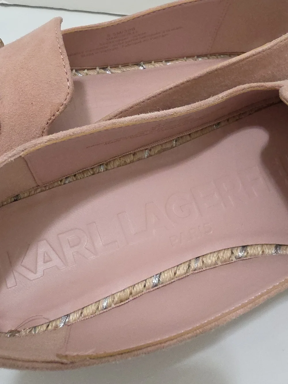 Karl Lagerfeld Paris Margie Embellished Suede Espadrilles